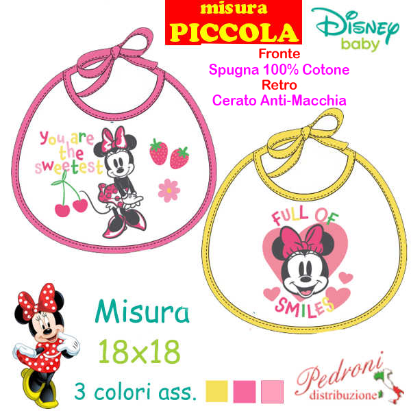 *MINNIE*Bavetta SPUGNA - RETRO CERATO WD9551 cm.18X18 PICCOLA