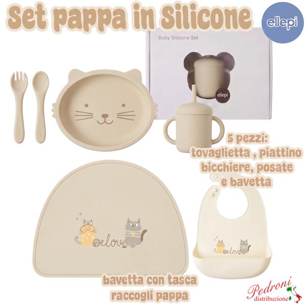 SVEZZAMENTO*ELLEPI SET PAPPA da 5 pezzi CR1034 Beige
