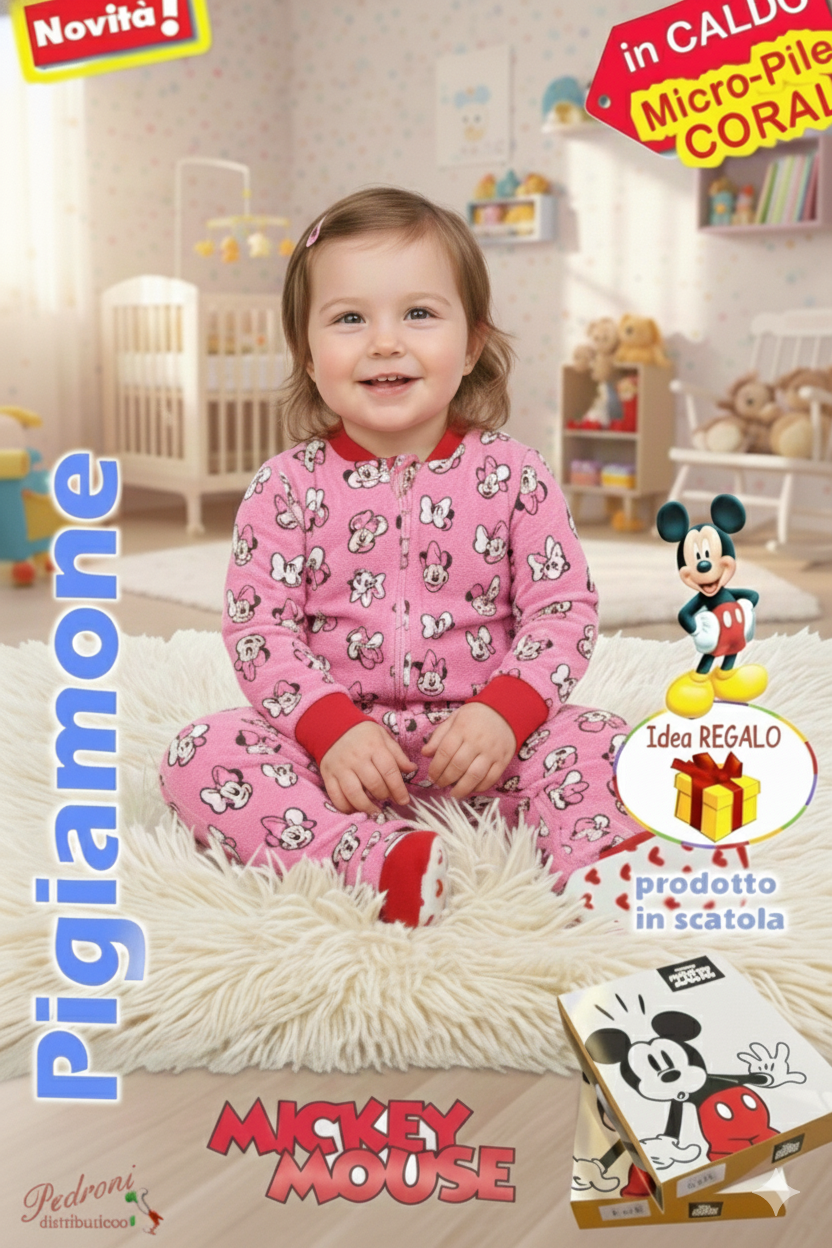 MINNIE Pigiamone INTERO Micro-Pile WL2034 PETUNIA