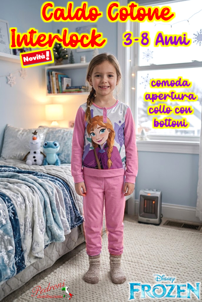 *PROMO INTERLOCK* FROZEN Pigiama Caldo Cotone 3/8 Anni FR2142 Bubble-1 *PROMO INTERLOCK* FROZEN Pigiama Caldo Cotone 3/8 Anni FR2142 Bubble-1