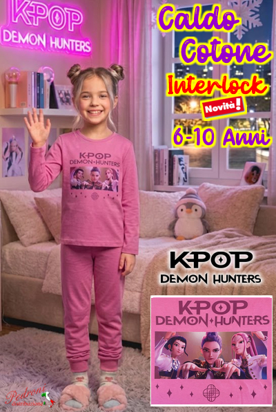 # K-POP DEMON HUNTERS # Pigiama Caldo Cotone 6/10 Anni KP2398 Bubble