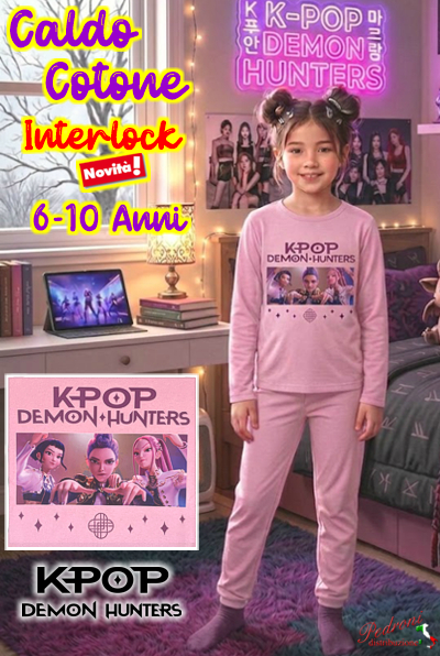 # K-POP DEMON HUNTERS # Pigiama Caldo Cotone 6/10 Anni KP2399 Clivia