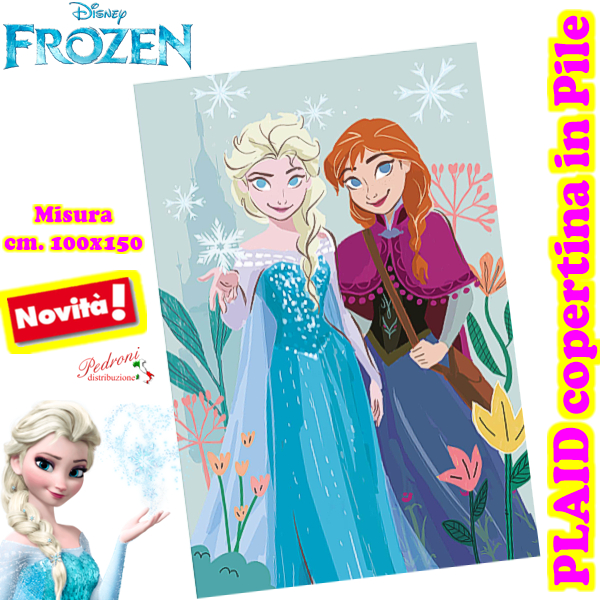 FROZEN DISNEY Copertina PLAID in PILE multiuso FR1433