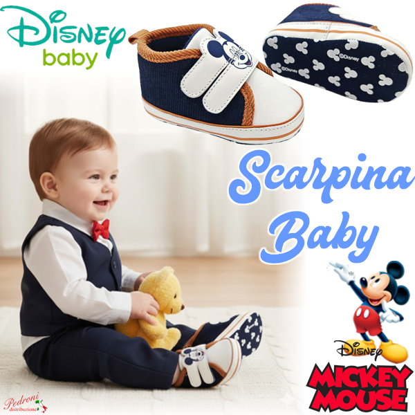 *MICKEY* DISNEY Scarpina BABY Tg.16-17-18 art.W4-2179