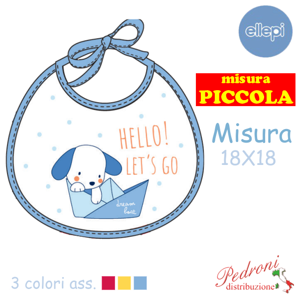 ELLEPI Bavaglia Spugna DOPPIATA AD9559-A cm.18X18 PICCOLA