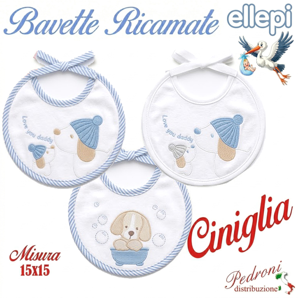 "CORREDINO ELLEPI" Bavetta CINIGLIA RICAMATA retro Cotone AD9920