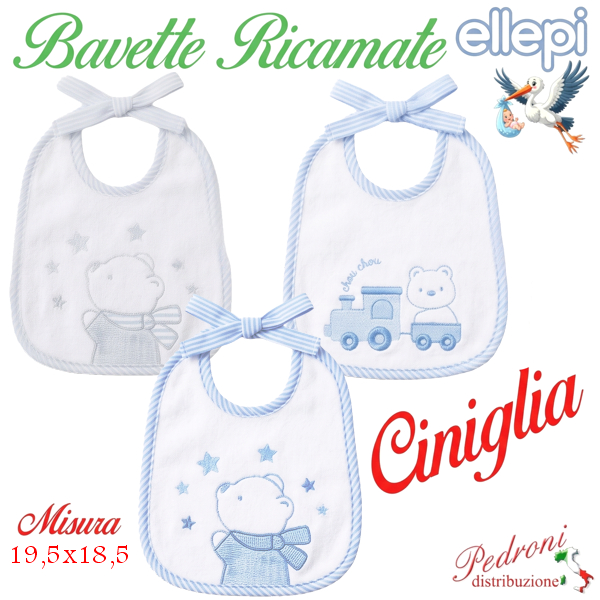 "ELLEPI" Bavetta CINIGLIA RICAMATA retro Cotone AD9924