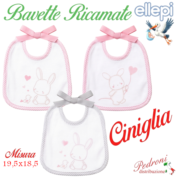 "ELLEPI" Bavetta CINIGLIA RICAMATA retro Cotone AD9925