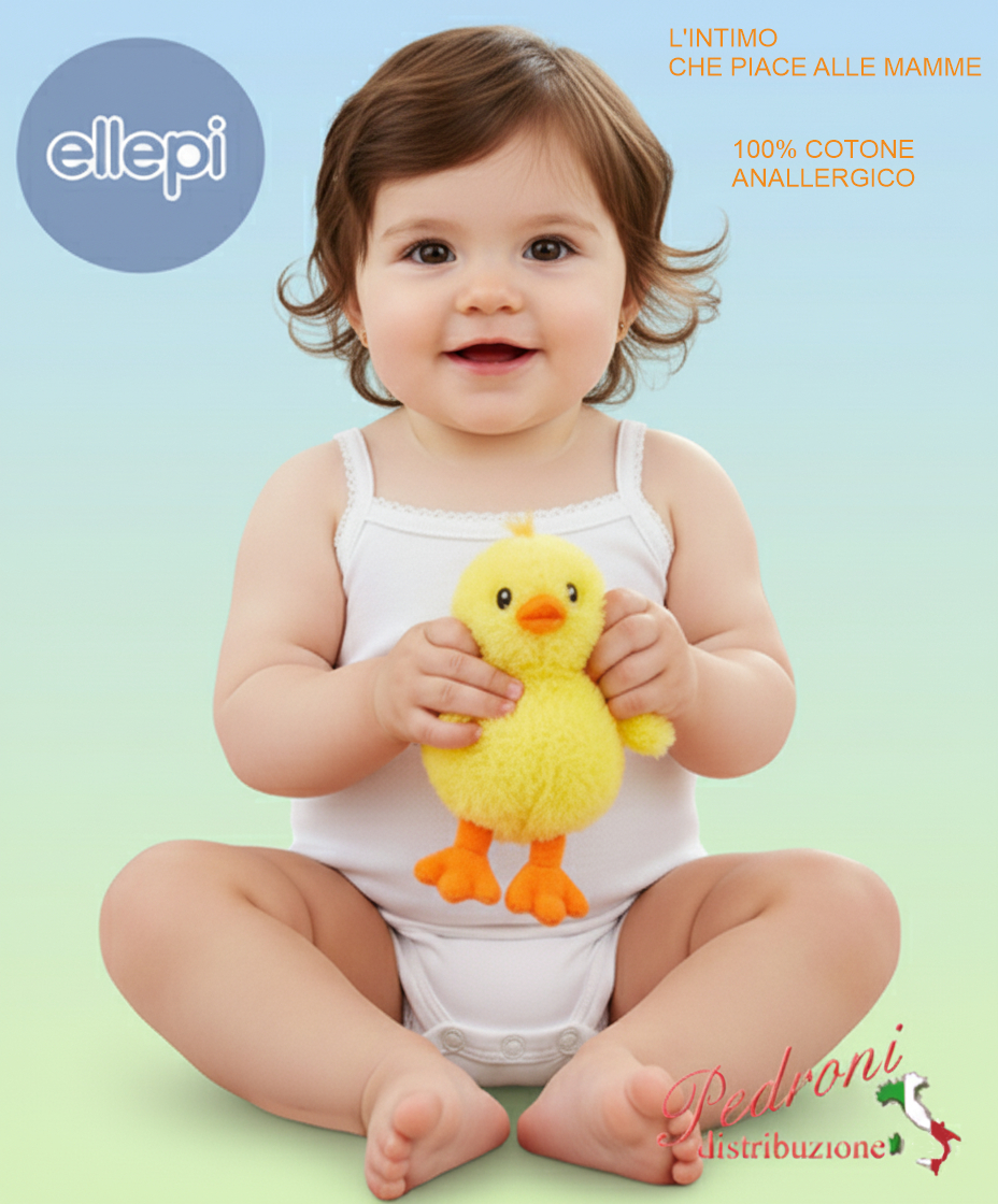 Body COTONE neonata ELLEPI S/S AF3624 TAGLIE E SCELTA
