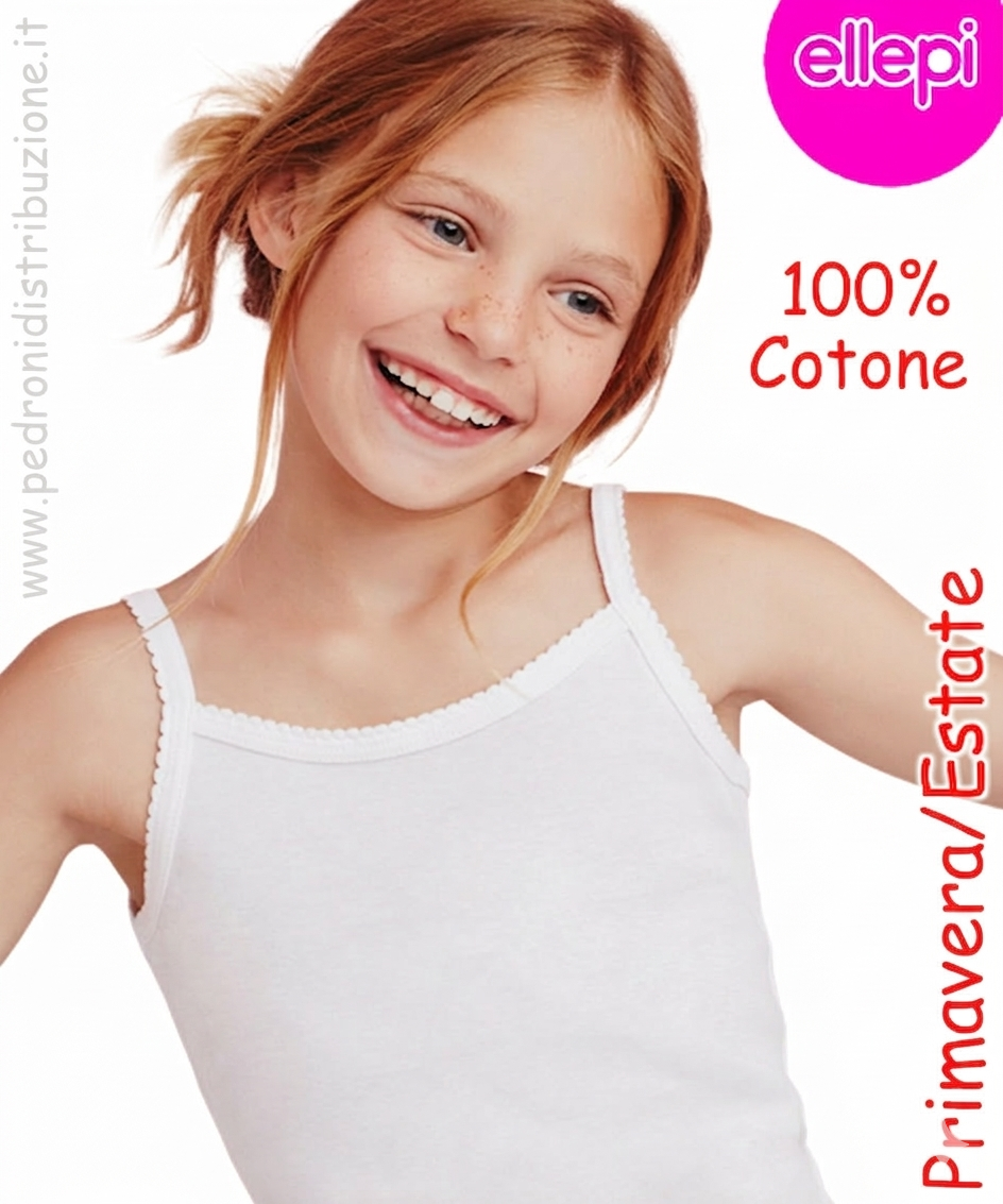 Canottiera COTONE bambina S/S ELLEPI AI8228 TAGLIE A SCELTA