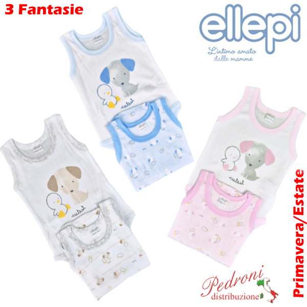 ELLEPI Body COTONE S/L AF5400 in 3 Colori ass.