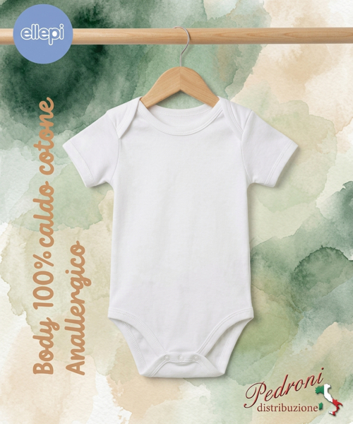 Body CALDO COTONE interlok FELPATO neonato/a M/M ELLEPI AF891