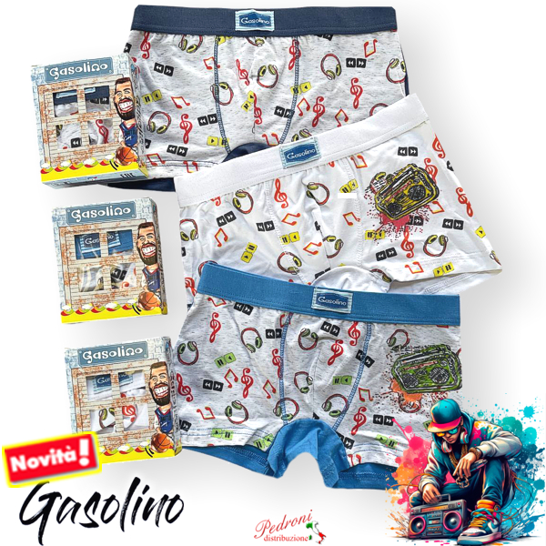 GASOLINO Boxer bambino COTONE art.U3746/F TAGLIA 9/10 ANNI GASOLINO Boxer bambino COTONE art.U3746/F TAGLIA 9/10 ANNI