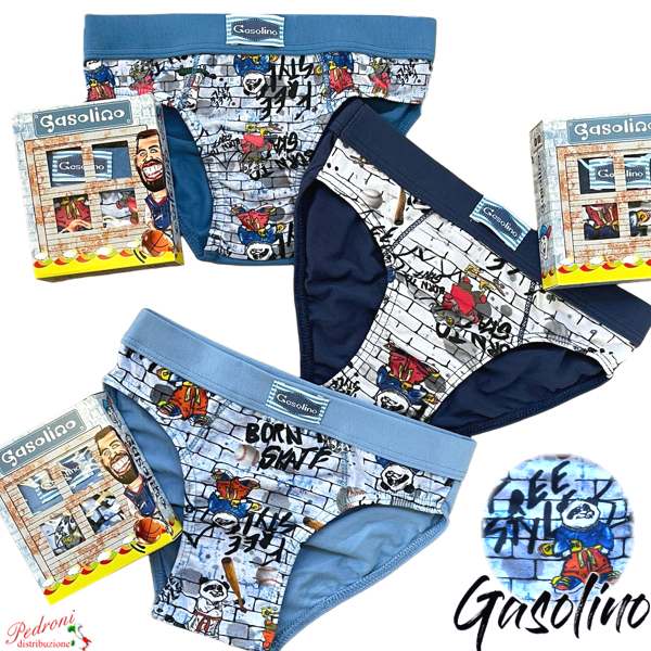 GASOLINO Slip bambino COTONE art.U3845/F TAGLIA 4 ANNI