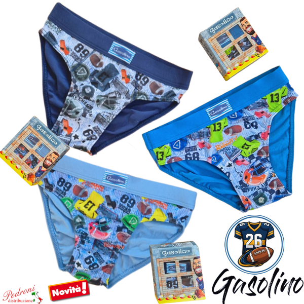 GASOLINO Slip bambino COTONE art.U3851/F TAGLIA 3 ANNI
