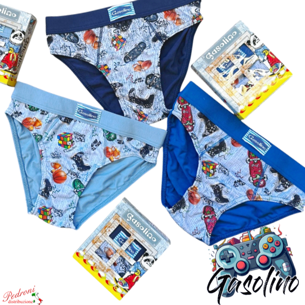 GASOLINO Slip bambino COTONE art.U3855/F TAGLIA 5 ANNI