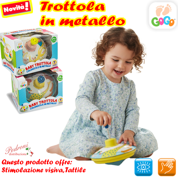 *LINEA GOGO*TROTTOLA IN METALLO 4 ASSORTIMENTI 68046 (+24 mesi) *LINEA GOGO*TROTTOLA IN METALLO 4 ASSORTIMENTI 68046 (+24 mesi)