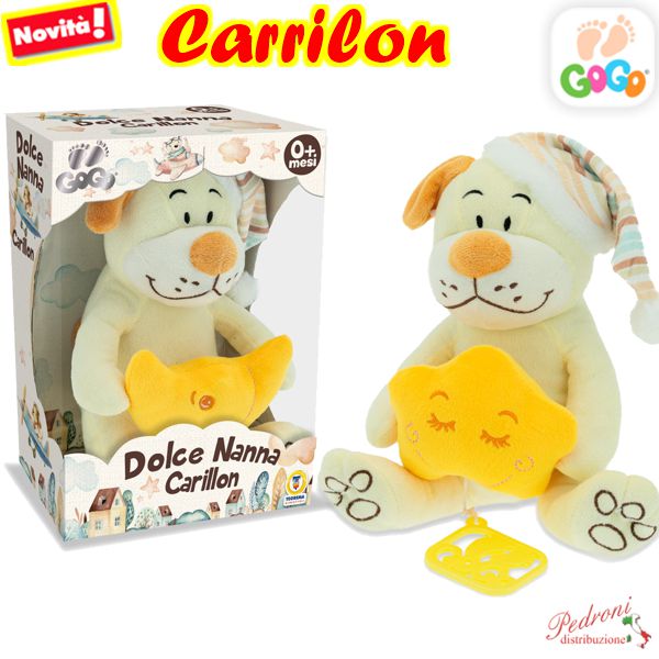 *LINEA GOGO*CARILLON CAGNOLINO 39556 Cm.22 in 2 colori (+0 mesi)