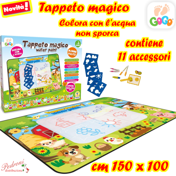*LINEA GOGO* TAPPETO MAGICO AD ACQUA 150X100 CM 80731 (+3 anni)