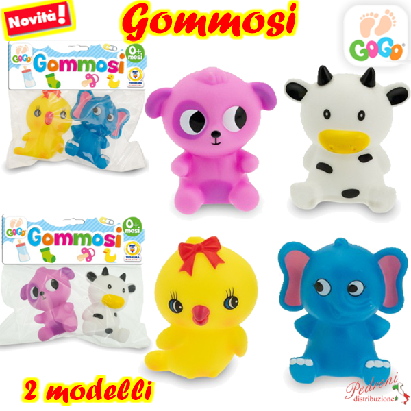 *LINEA GOGO* BABY GOMMOSI ANIMALI BUFFI 81074 2 ASS (+0 mesi)