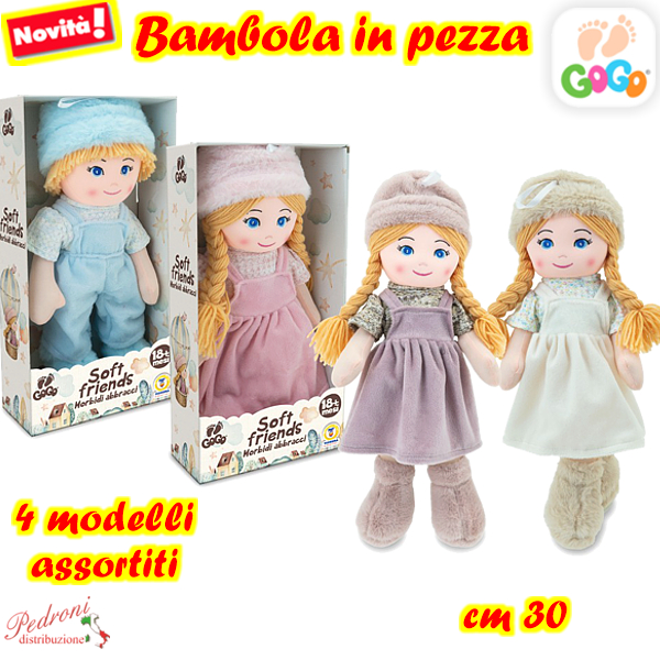 *CAMILLA e CARLOTTA*BAMBOLA IN PEZZA CM 30 IN 4 MODELLI 81337 (+18 mesi) *CAMILLA e CARLOTTA*BAMBOLA IN PEZZA CM 30 IN 4 MODELLI 81337 (+18 mesi)