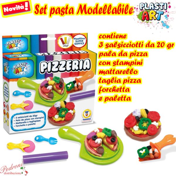 *LINEA GOGO*PLASTIART SET PIZZA MODELLABILE 74326 (+3 anni)