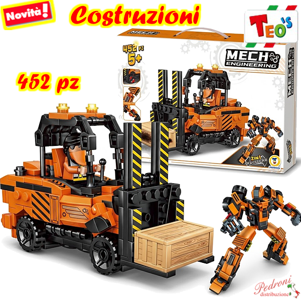 *TEO'S* COSTRUZIONI TRANSFORMER MULETTO 80953 (+5 anni)