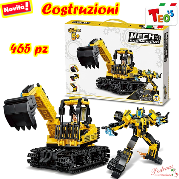 *TEO'S* COSTRUZIONI TRANSFORMER ESCAVATORE 80953 (+5 anni)