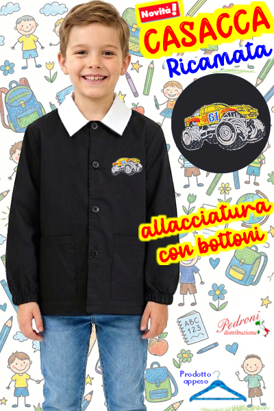 PRIMO PREZZO Casacca SCUOLA bambino BM-638 NERO Tg.65/90