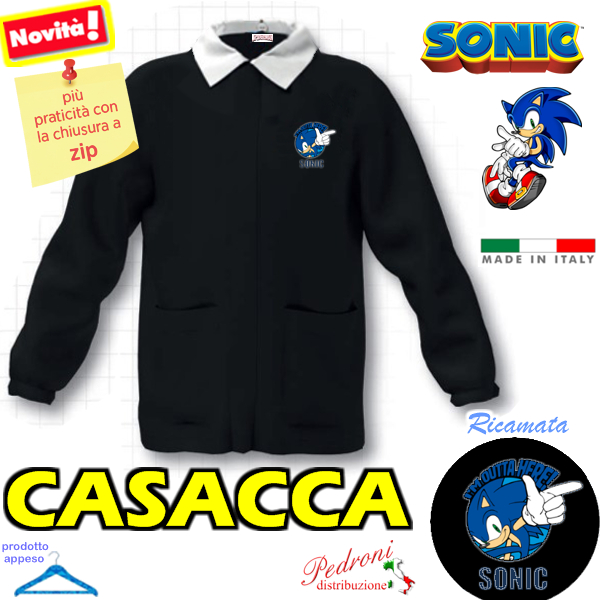 SONIC "CASACCA" SCUOLA bambino G704 NERO Tg.75 Cm.128
