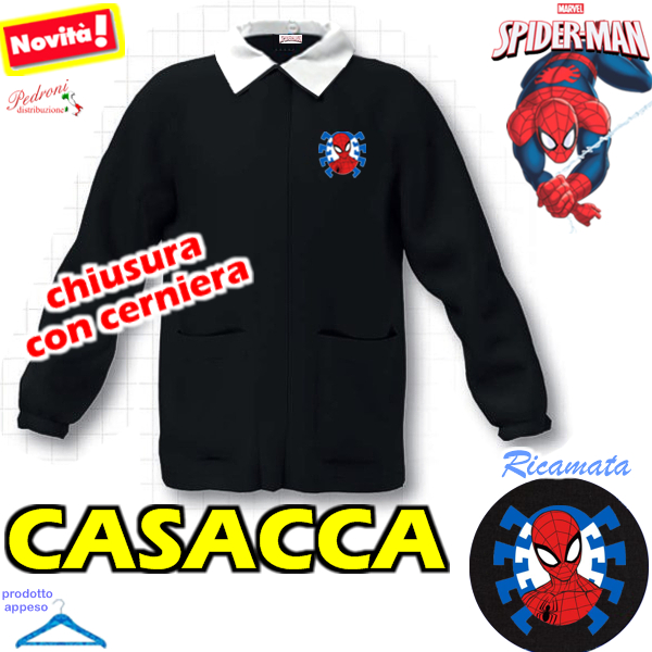 SPIDERMAN "CASACCA" SCUOLA bambino MV506 NERO Tg.70/85