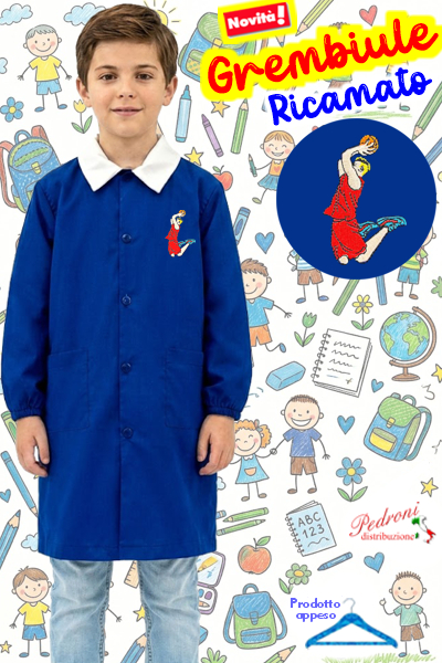 PRIMO PREZZO Grembiule SCUOLA bambino BM-926 BLUETTE Tg.65/80