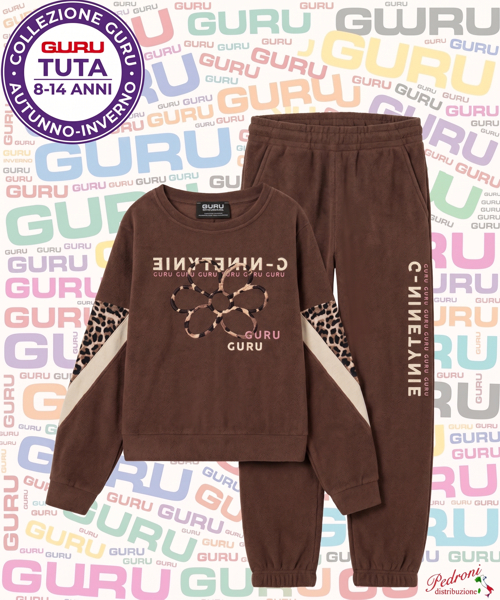 *GURU* COMPLETO TUTA RAGAZZA Felpata 013T 8/14 Anni CIOCCOLATO *GURU* COMPLETO TUTA RAGAZZA Felpata 013T 8/14 Anni CIOCCOLATO