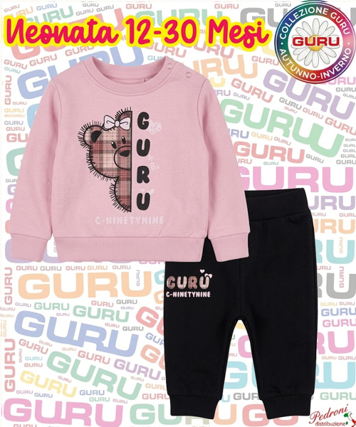 # GURU # COMPLETO-NEONATA Felpato 082N 12-30 Mesi SWEET PINK # GURU # COMPLETO-NEONATA Felpato 082N 12-30 Mesi SWEET PINK