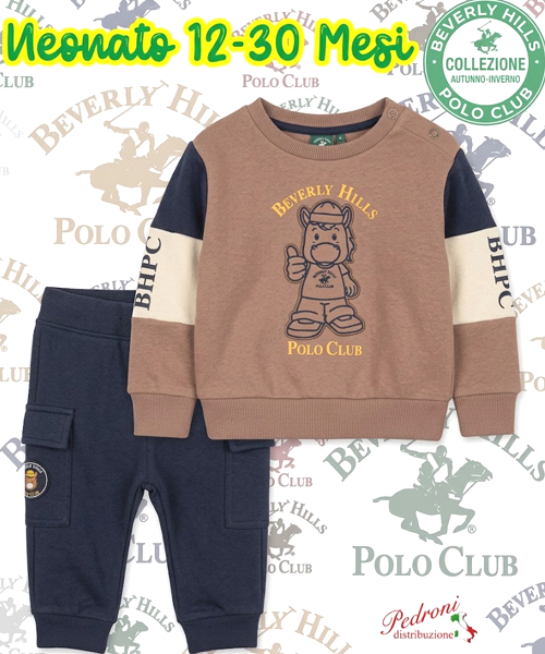 # POLO BEVERLY # COMPLETO-NEONATO Felpato 016N 12-30 Mesi MOKA # POLO BEVERLY # COMPLETO-NEONATO Felpato 016N 12-30 Mesi MOKA
