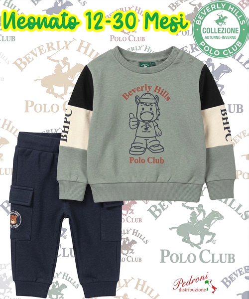 # POLO BEVERLY # COMPLETO-NEONATO Felpato 016N 12-30 Mesi VERDE SALVIA # POLO BEVERLY # COMPLETO-NEONATO Felpato 016N 12-30 Mesi VERDE SALVIA