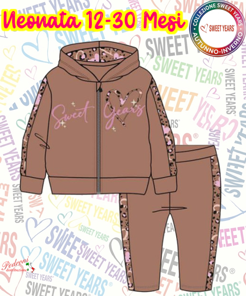 # SWEET YEARS # COMPLETO-NEONATA Felpato 007N 12-30 Mesi MOKA # SWEET YEARS # COMPLETO-NEONATA Felpato 007N 12-30 Mesi MOKA