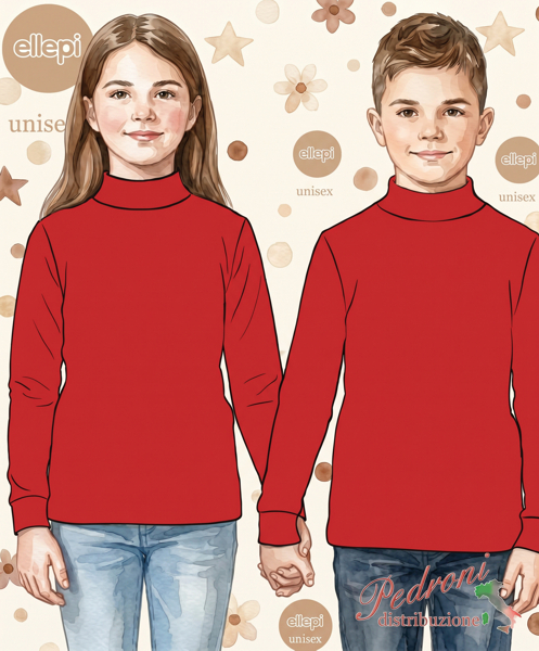 ELLEPI Maglia lupetto m/l bambino/a CE7596 Rosso 3 ANNI