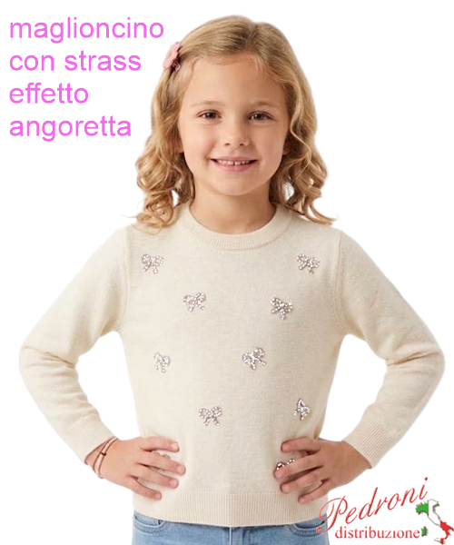 Magliocino bambina INJULY AB3536 PANNA 4/12 anni