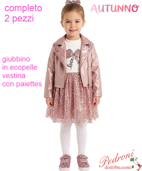 Completo bambina PINK AL668 CLIVIA 3/8 anni