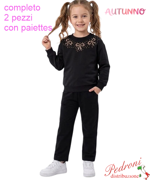 Completo bambina LOLLITOP BE615 NERO/nero 3/8 anni