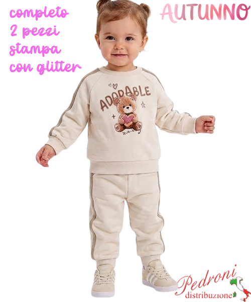 *AUTUNNO*Tuta neonata LOLLITOP BE767 BEIGE 3/18 mesi