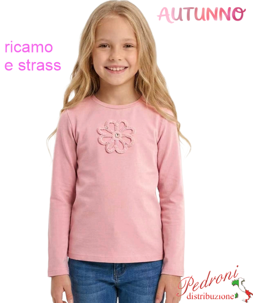 Maglia ragazza GLASS BF1038 PINK 9/14 anni
