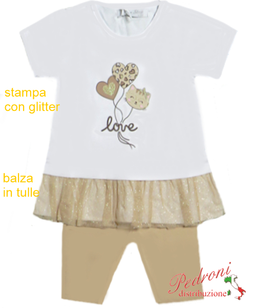 ESTATE Completo neonata HOPE STAR BK886 BIANCO/beige 3/18 mesi