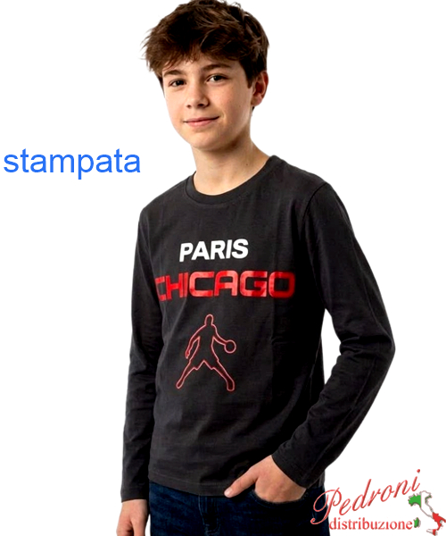 Maglia ragazzo URCHIN BY1321 NERO 8/16 anni