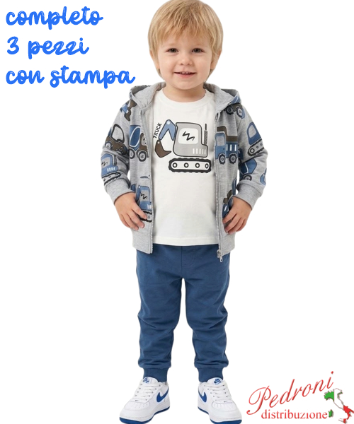 Tuta neonato MG KIDS FM1445 GRIGIO/sky 12/36 mesi Tuta neonato MG KIDS FM1445 GRIGIO/sky 12/36 mesi