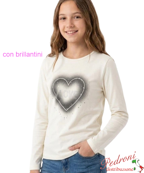 Maglia ragazza HOPE STAR GF2378 LATTE 8/16 anni Maglia ragazza HOPE STAR GF2378 LATTE 8/16 anni