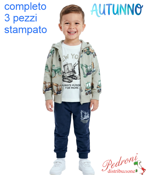 Tuta bambino NEW YORK GM1368 MUSCHIO/blu 1/5 anni Tuta bambino NEW YORK GM1368 MUSCHIO/blu 1/5 anni