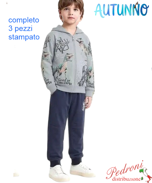 Tuta bambino NEW YORK GM1370 SKY/blu 3/8 anni