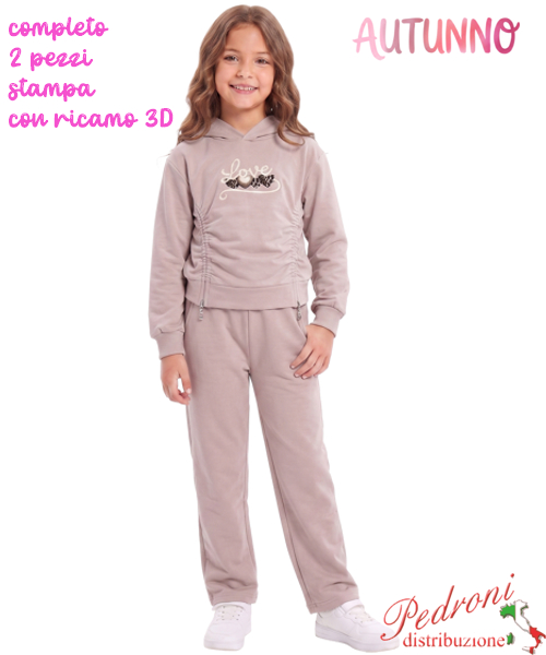 *AUTUNNO*Completo bambina MISS IMAGE LF2135 CLIVIA 4/12 anni